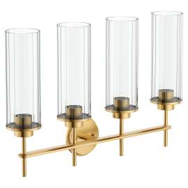 Greenfield Brushed gold four globe bath light, YB1764BG
