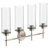 Greenfield Brushed nickel four globe bath light, YB1764BN