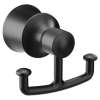 Dartmoor Matte black double robe hook, YB2103BL