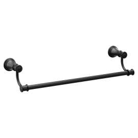 Belfield Matte black 18" towel bar, YB6418BL