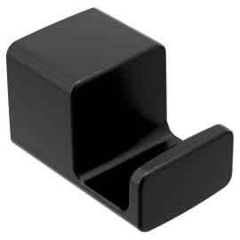 90 Degree Matte black single robe hook, YB8803BL