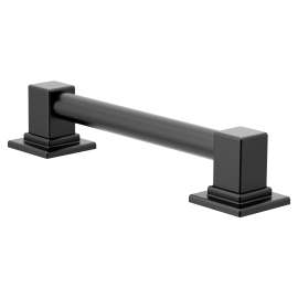 90 Degree Matte black 12" designer grab bar, YG8812BL