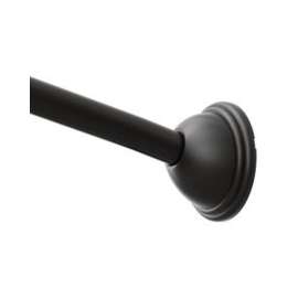 Creative Specialties CSR2160BL 54in - 72in Adjustable-Length Curved Shower Rod in Black