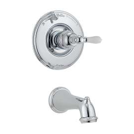 Single Function Pressure Balanced Tub Filler Less Handle and Rough-in in Polished Chrome