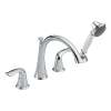 Lahara T4738 Roman Tub Filler with Hand Shower in Polished Chrome