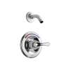 Wall Mounted Shower Faucet in Polished Chrome
