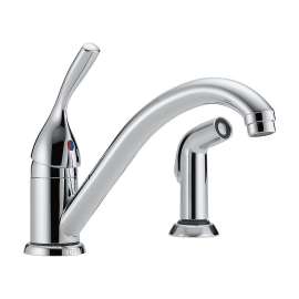 Classic 175-DST Single Handle Kitchen Faucet with Spray in Polished Chrome