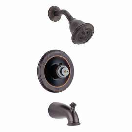 Bath and Shower Trim with H2Okinetic and Monitor Technologies Less Handles in Venetian Bronze