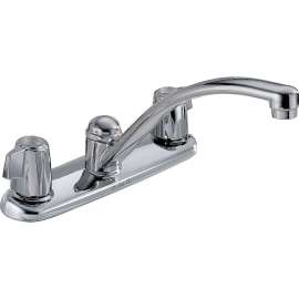 Classic 2100LF Two Handle Kitchen Faucet in Polished Chrome