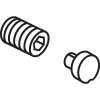 Button Cover and Set Screw - Set of 2 in Brilliance Stainless