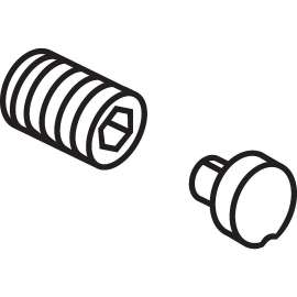 Button Cover and Set Screw - Set of 2 in Brilliance Stainless