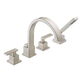 Vero T4753-SS Roman Tub Filler with Hand Shower in Brilliance Stainless