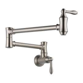 Wall Mount Pot Filler Faucet - in Brilliance Stainless