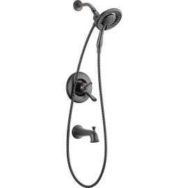 Dual Function Pressure Balanced Bath and Shower Trim with In2ition 2-in-1 Hand Shower and Integrated Volume Control Less Rough-in in Venetian Bronze