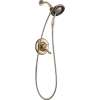 Dual Function Pressure Balanced Shower Trim with Integrated Volumn Control Less Rough-in in Champagne Bronze