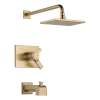 Vero T17T453-CZ Dual Function Pressure Balanced Thermostatic Bath and Shower Trim with Internal Volumn Control Less Rough-in in Champagne Bronze
