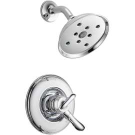 Linden T17294 Dual Function Pressure Balanced Shower Trim with H2Okinetic and Integrated Volumn Control Less Rough-in in Polished Chrome