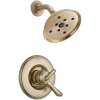 Linden T17294-CZ Dual Function Pressure Balanced Shower Trim with H2Okinetic and Integrated Volumn Control Less Rough-in in Champagne Bronze