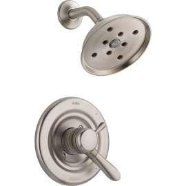 Lahara T17238-SSH2O Dual Function Pressure Balanced Shower Trim with H2Okinetic and Integrated Volumn Control Less Rough-in in Brilliance Stainless