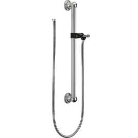 Adjustable Grab Bar Assembly in Polished Chrome