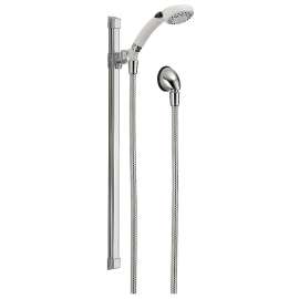 Glide Rail Hand Shower in White/Polished Chrome