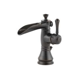 Single Handle Lavatory Faucet with Channel Spout - Metal Pop-Up in Venetian Bronze