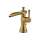 Single Handle Lavatory Faucet with Channel Spout - Metal Pop-Up in Champagne Bronze