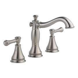 Two Handle Widespread Lavatory - Metal Pop-Up in Brilliance Stainless