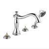 T4797-LHP Cassidy Roman Tub Filler with Hand Shower Less Handles in Polished Chrome