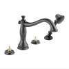 T4797-RBLHP Cassidy Roman Tub Filler with Hand Shower Less Handles in Venetian Bronze