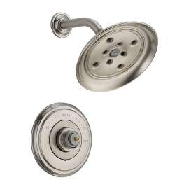 T14297-SSLHP Cassidy Shower Trim Single Function Pressure Balanced Less Handle and Rough-in in Brilliance Stainless