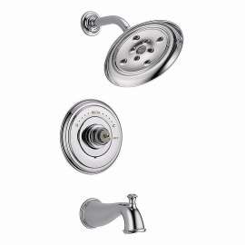 T14497-LHP Cassidy Single Function Pressure Balanced Bath and Shower Trim Less Handle and Rough-In Valve in Polished Chrome