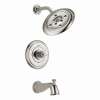 Single Function Pressure Balanced Bath and Shower Trim Less Handle and Rough-In Valve in Polished Nickel