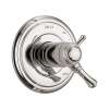 T17T097-PN Cassidy Dual Function Thermostatic Valve Trim with Integrated Volume Control Less Rough-in in Polished Nickel