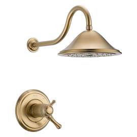 T17T297-CZ Cassidy Dual Function Pressure Balanced Shower Trim with Integrated Shower Trim Less Rough-in in Champagne Bronze