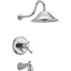 T17T497 Cassidy Dual Function Pressure Balanced Thermostatic Bath and Shower Trim with Internal Volumn Control Less Rough-in in Polished Chrome