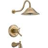 T17T497-CZ Cassidy Dual Function Pressure Balanced Thermostatic Bath and Shower Trim with Internal Volumn Control Less Rough-in in Champagne Bronze
