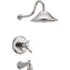 T17T497-PN Cassidy Dual Function Pressure Balanced Thermostatic Bath and Shower Trim with Internal Volumn Control Less Rough-in in Polished Nickel