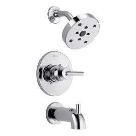 T14459 Trinsic Bath and Shower Trim with H2Okinetic and Monitor Technologies in Polished Chrome