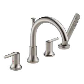 Roman Tub Filler with Hand Shower in Brilliance Stainless