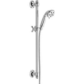 H2Okinetic 3-Setting Slide Bar Hand Shower in Polished Chrome