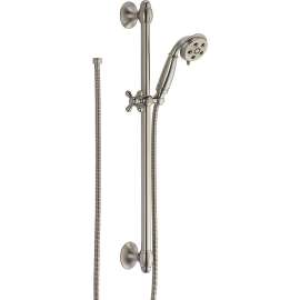H2Okinetic 3-Setting Slide Bar Hand Shower in Brilliance Stainless