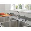 Delta 134 / 100 / 300 / 400 Series: Single Handle Kitchen Faucet with Spray, 400-SS-DST