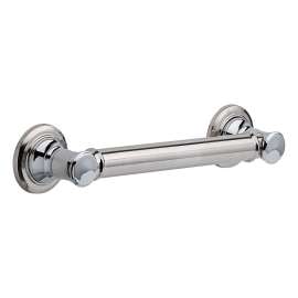 Traditional Decorative ADA Grab Bar - 12in in Polished Chrome