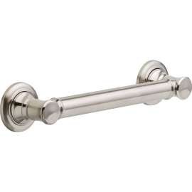 Traditional Decorative ADA Grab Bar - 12in in Brilliance Stainless