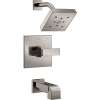 Bath and Shower Trim with H2Okinetic, Independent Volume Control and Monitor Valve Technologies in Brilliance Stainless