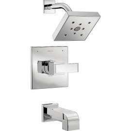 Bath and Shower Trim with H2Okinetic, Independent Volume Control and Monitor Valve Technologies