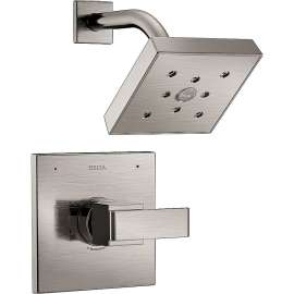 Shower Trim with H2Okinetic and Independent Vaolumn Control in Brilliance Stainless