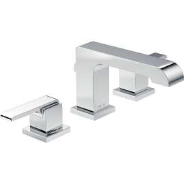 3567-MPU-DST Ara Two Handle Widespread Lavatory - Metal Pop-Up in Polished Chrome