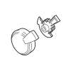 Delta Dryden(TM): Temperature Knob & Cover - 17 Series Tub & Shower, RP52147PN